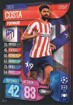 Diego Costa Atletico Madrid 2019/20 Topps Match Attax CL #ATL11